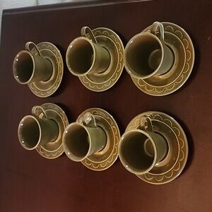 Sheffield Granada Cups and Saucers MCM